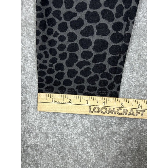 Soft Surroundings Have To Have Animal Print Leggings Womens Size PM Black Gray - Picture 8 of 9